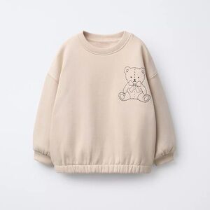 ZARA Kids Girl Baby Toddler Sweatshirt Sweater Pullover Teddy Bear 4T UNISEX